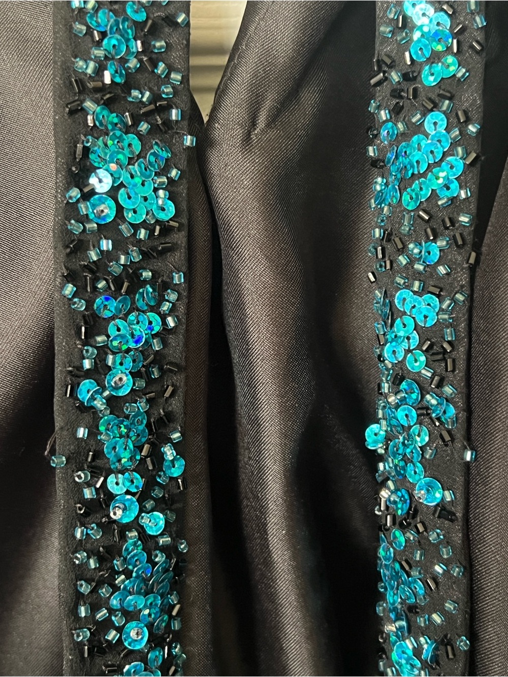 Tiffany Designs Halter Top Sheer Evening Dress 100% Silk Fully Sequined Sz 14 - Picture 6 of 14